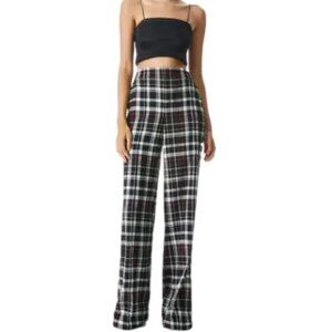 Alice + Olivia DYLAN PLAID WIDE LEG PANT size 4